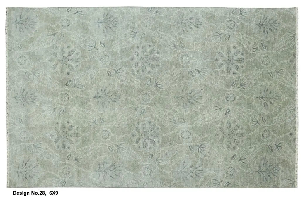 Hand knotted Indian Modern Rug 6'0" x 9'0" ABC Rugs Kilims